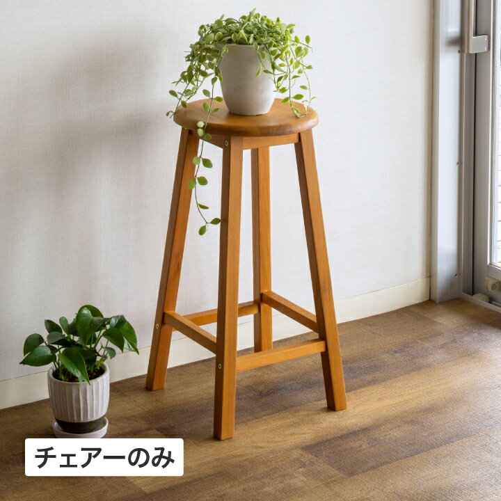 イス チェア 花台 観葉植物 キッチン 椅子 ファニチャー 天然 木 ユーカリ ナチュラル タカショー / マ..