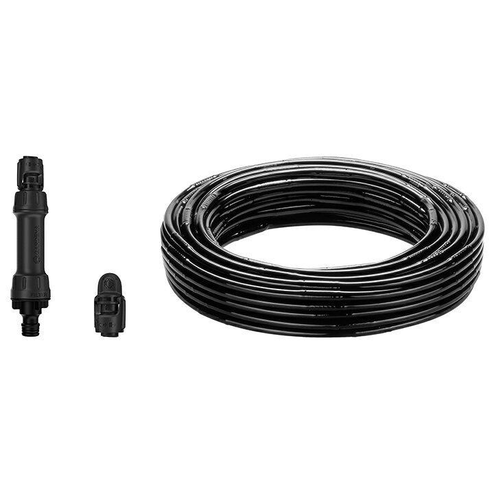 ■商品名：マイクロドリップ スターターセット 低木・生け垣用(50m)■コード：97110700 最大50m生け垣、茂美、低木などの並木へのドリップ散水に最適なセット【商品詳細】 サイズ：重量：約1.98kg材質：備考：完成品【保証について】 ■製品パッケージについている保証期間をご確認下さい。 ■通常使用状況で万一故障の場合には無償修理または交換致します。 　当店へ「購入履歴がわかる注文番号などの情報」と「故障の状態がわかる写真」をご提示のうえご相談下さい。 ■次の場合は、保証の対象外となります。 ・製品と購入証明書の提示がない場合 ・業務用として使用していた場合の故障および損傷 ・商品または部品の経年変化(使用に伴う消耗や摩耗など)や経年劣化(樹脂部分の変質や変色など) ・移動や落下による故障および損傷 ・保証期間満了後のご依頼 ・当店以外で購入した製品 ※当店のGARDENA製品は、正規輸入販売元から仕入れた正規品です。 型番：13501-20