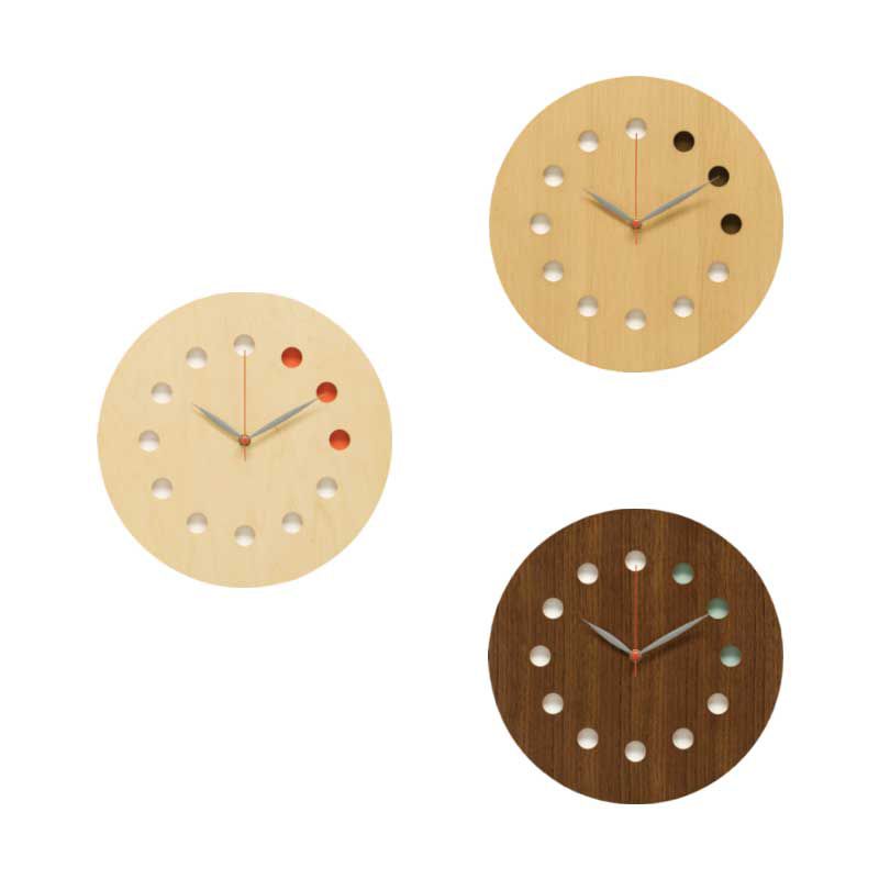 旭川のクラフト工房 cosine(コサイン)掛け時計(カラー) 木製 掛時計 【おしゃれ】 送料無料 【旭川家具】