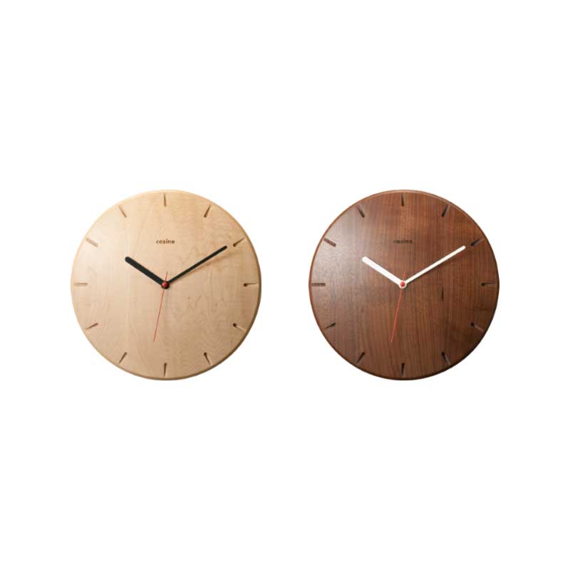 旭川のクラフト工房 cosine(コサイン) no.270時計 木製 掛時計 【おしゃれ】 送料無料 【旭川家具】