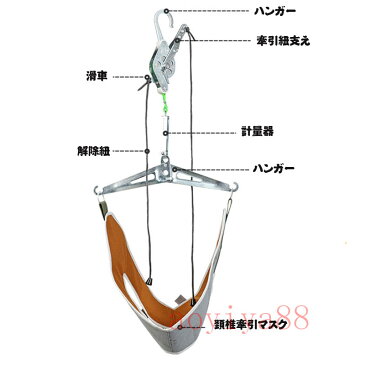 ネックストレッチャー 頸椎 牽引 帯 家庭用 自宅 吊り下げ器 セット ストレッチ 首伸ばし 療養 ヘルニア リハビリ 健康 肩こり