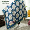 白い菊の花 文芸風 blanket ブランケット タペストリー 掛け布団 保暖 冷房対策 コットン