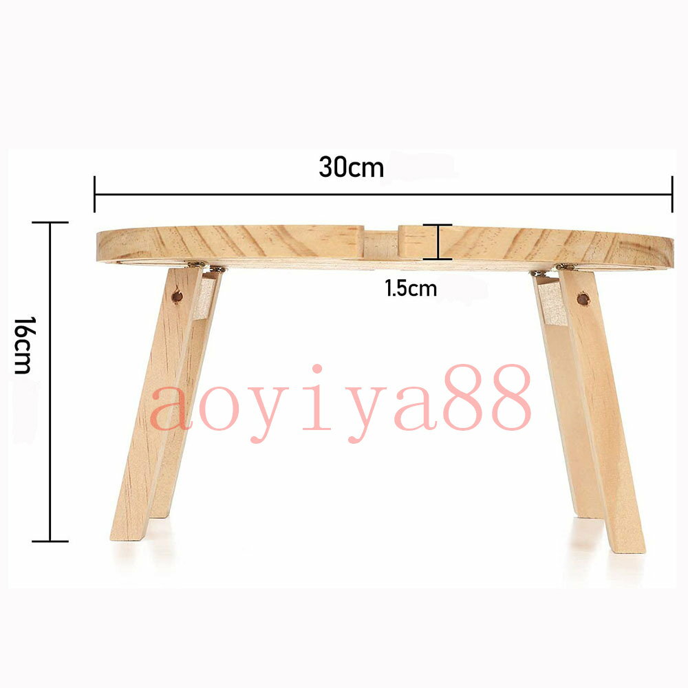 小型食卓 キャンプ 折りたたみ 食べ物 ワイン放置 アウトドア用 木製 テーブル ピクニック 花見 キャンプ 釣り ビーチ ラウンドテーブル 直径30cm