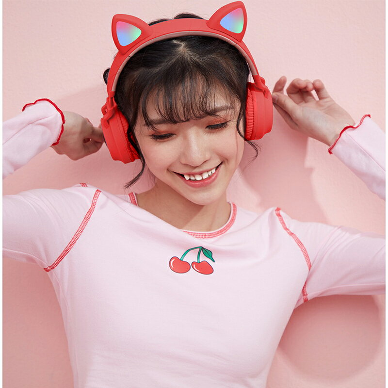 【送料無料】 Bluetoothヘッドホン ワイヤレスイヤホン LED付き ヘッドセット ヘッドホン 猫耳 少女 可愛い 重低音 折りたたみ 密閉型 ステレオ 仕事用 テレビ 電話会議 業務用 オンライン 学習 勉強 授業 iPhone android 多機種対応 ギフト プレゼント 誕生日プレゼント