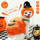 ★期間限定タイムセール★ハロウィン ペット コスプレ ペット服 猫 犬 かぼちゃ フード付き 仮装 コスチューム 猫服 変装 犬服 変身 イベント 衣装 犬猫兼...