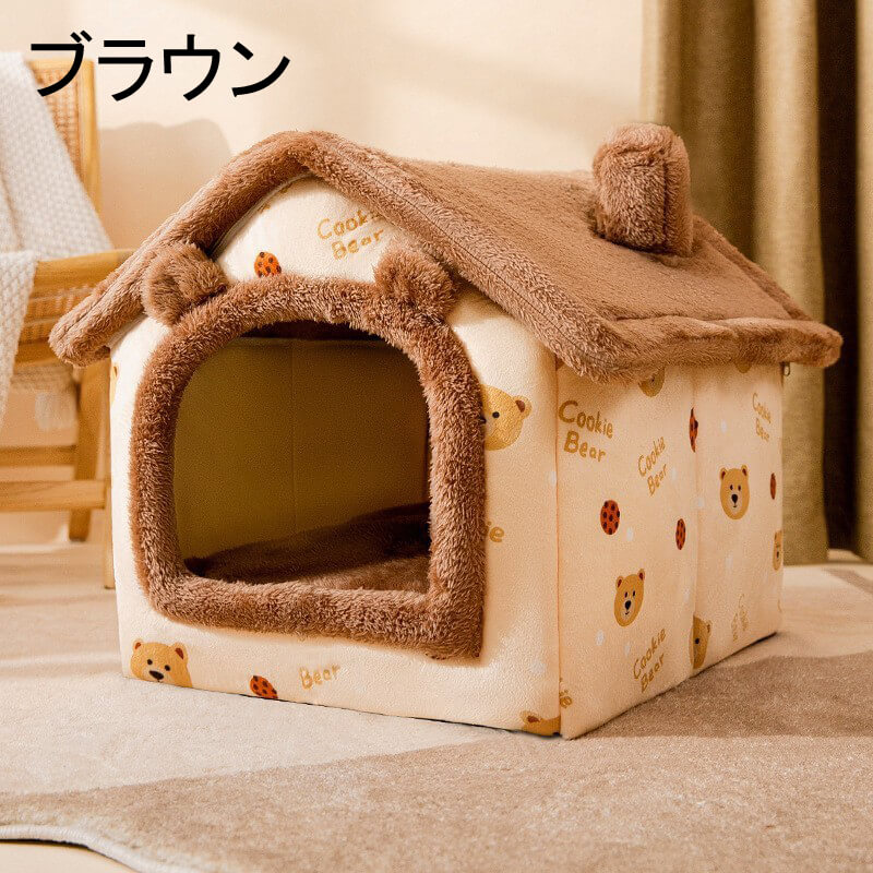 限定モデル 猫用 ペットベッド 犬用 ハウス ペットハウス 冬 犬小屋 室内用 おしゃれ 犬 ベッド 猫 三角屋根 小屋 屋根付き ふわふわ 秋 洗える 折りたたみ可 Lサイズ Kg Scps Edu Hk