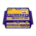 《日本製紙》 アクティ ラクケアシリーズ からだふきタオル 無香料 超大判・超厚手 30枚入 (400mm×300mm)