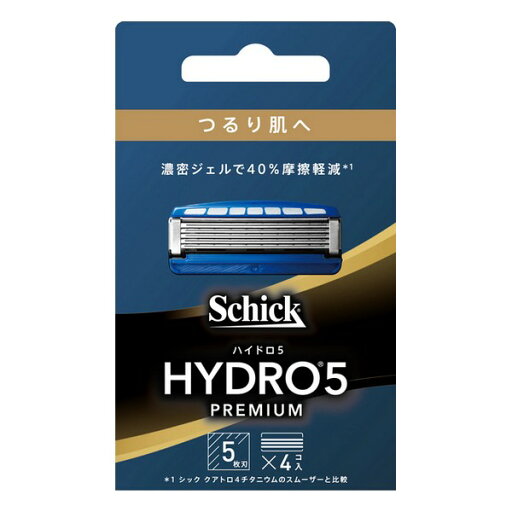 《シック》 ハイドロ5 プレミアム つるり肌へ 替刃 (4コ入) スキンガード付 5枚刃 《シック》 ハイドロ5 プレミアム つるり肌へ 替刃 (4コ入) スキンガード付 5枚刃