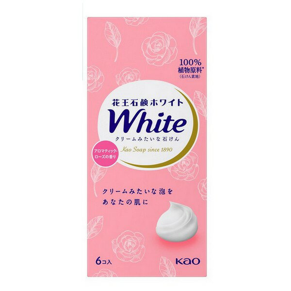 《花王》 花王石鹸ホワイト アロマティック・ローズの香り 普通サイズ 6コ箱