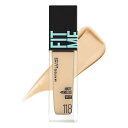 《メイベリン》 メイベリン フィットミー リキッド ファンデーション R 118 明るい肌色(イエロー系) 30mL ★定形外郵便★追跡・保証なし★代引き不可★