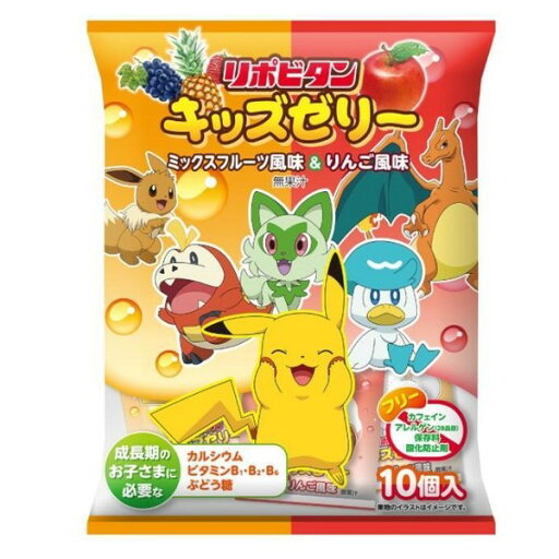 《大正製薬》 リポビタンキッズゼリー ひとくちタイプ ミックスフルーツ風味&りんご風味 10個入 《大正製薬》 リポビタンキッズゼリー ひとくちタイプ ミックスフルーツ風味&りんご風味 10個入