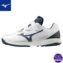 ミズノ(mizuno) 野球 LIGHTREVO TR CR ライトレボトレーナー トレーニングシューズ (22aw) 3E相当 ホワイト×ネイビー 11GT2...