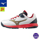 ミズノ(mizuno) 野球 LIGHTREVO TR Jr. CR トレーニングシューズ (22aw) ジュニア キッズ ホワイト×ネイビー×レッド 11GT...