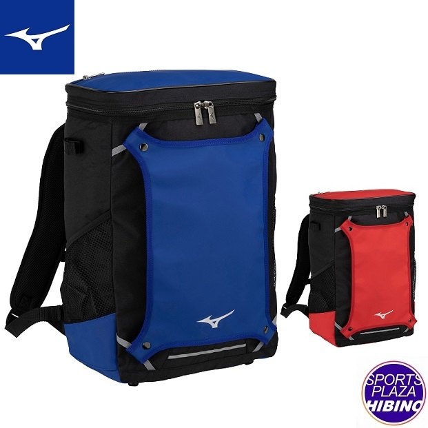 ミズノ(mizuno) 野球 バックパックM 30L バッグ (24ss) リュック 一般 ジュニア Pネイビー/レッド 1FJDB02116/62【SS2506】