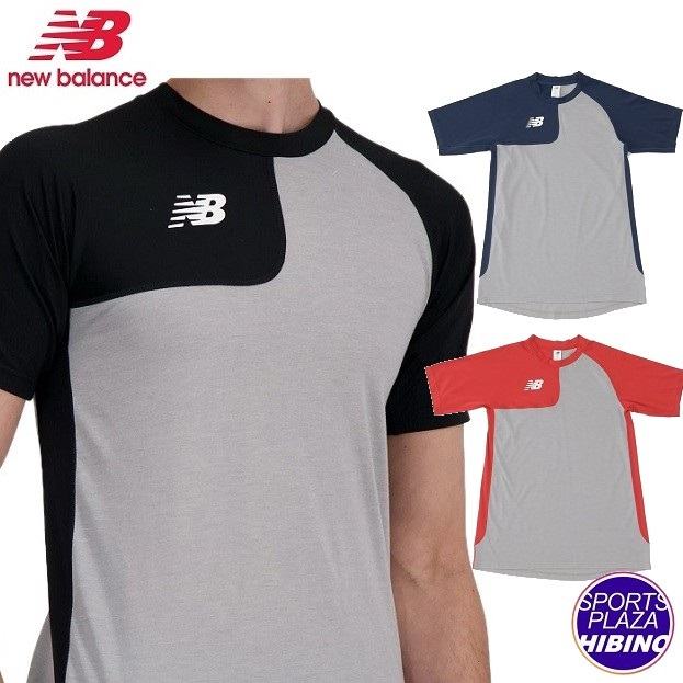 【大谷翔平選手着用モデル】ニューバランス(NewBalance) BP ベースボールアシンメトリ― ショートスリーブトップ(右投げ用) (24ss) 吸汗速乾性 ストレッチ素材 アンダーシャツ ブラック/NBネイビー/チームレッド MT41704R-BK/NNY/TRE