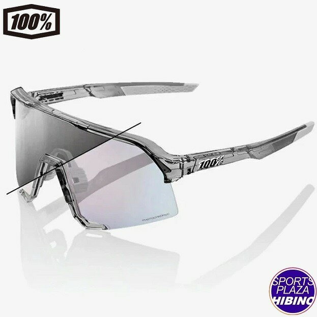 100%(ワンハンドレッド) 野球 S3 スポーツサングラス UV 紫外線対策 Polished Translucent Grey-Rose Gold Mirr...