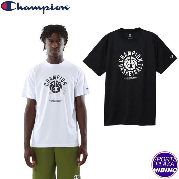 【クロネコゆうパケットOK】チャンピオン(Champion) バスケットボール ショートスリーブTシャツ E-MOTION ウェア (24ss) アパレル シャツ ホワイト/ブラック C3-ZB313-010/090