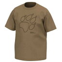 ジャックウルフスキン(JACKWOLFSKIN) 半袖Tシャツ ヘリテージ ポウ JP HERITAGE OL PAW メンズ (23ss) コヨーテ 5031...