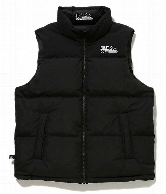 ファーストダウンUSA(FIRST DOWN USA) ダウン バブルダウンベスト マイクロフト (メンズ) BUBBLE DOWN VEST MICROFT (23aw) ブラック F542002-06【SS2406】