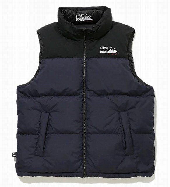 ファーストダウンUSA FIRST DOWN USA ダウン バブルダウンベスト マイクロフト メンズ BUBBLE DOWN VEST MICROFT 23aw ネイビー F542002-75【SS2406】