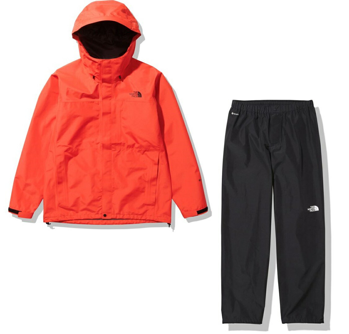 【あす楽対応】ザ・ノースフェイス(THE NORTH FACE) 上下セット クラウドジャケット クラウドパンツ メンズ (23ss) レトロオレンジ/ ブラック NP12302-RO-NP12103-K