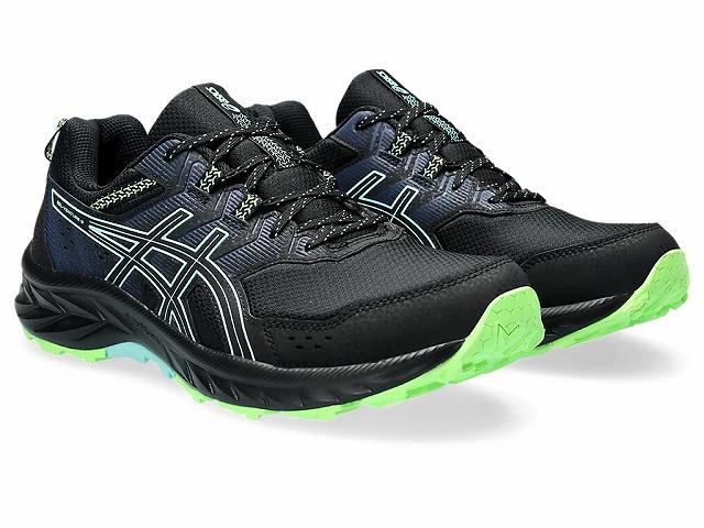 アシックス(asics) トレイルシューズ GEL-VENTURE 9 メンズ スタンダードラスト (24ss) Black/Illuminate Mint ブラック 1011B486-008