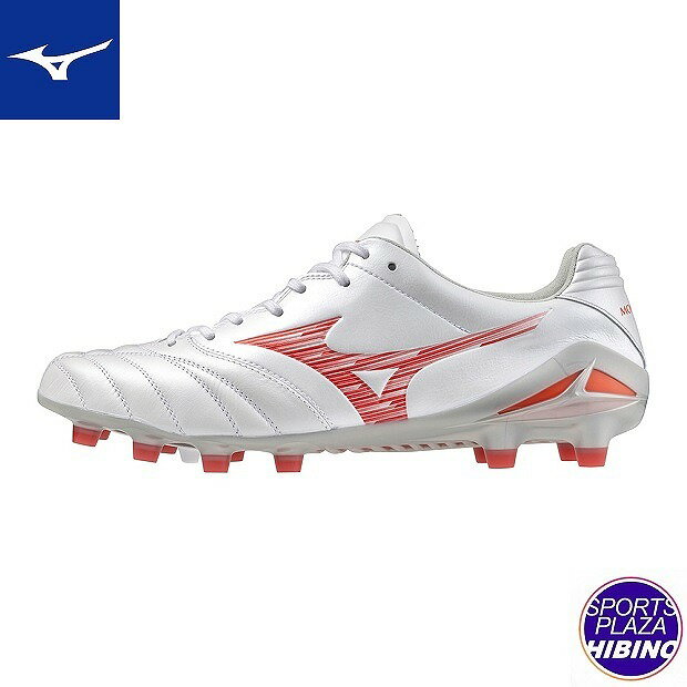 ミズノ(mizuno) サッカー モナルシーダ NEO III ELITE スパイク (24ss) 2E相当 天然芝/土/人工芝のグラウンド用 スーパーホワイトパール×レッド P1GA242060 1