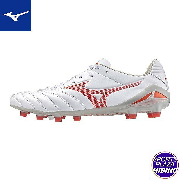 ミズノ(mizuno) サッカー モナルシーダ NEO III PRO スパイク (24ss) 2E相当 天然芝/土/人工芝のグラウンド用 スーパーホワイトパール×レッド P1GA242260