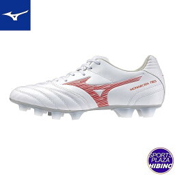 ミズノ(mizuno) サッカー モナルシーダ NEO III SW スパイク (24ss) 4E相当 天然芝/土/人工芝のグラウンド用 ホワイト×レッド P1GA242460