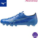 【シューレースプレゼント】ミズノ(mizuno) サッカースパイク ミズノアルファ ELITE シューズ (24aw) 2E相当 レーザーブルー×ホワイト×ゴー...