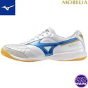 ミズノ(mizuno) フットサルシューズ MORELIA SALA JAPAN IN モレリア (24aw) 2E相当 スーパーホワイトパール×レーザーブルー...