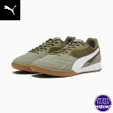 プーマ(puma) サッカー フットサル キング トップ IT トレーニングシューズ (24ss) 屋内用 室内用 メンズ Olive Drab-PUMA White-PUMA Gold 107349-03