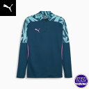 プーマ(puma) サッカー INDIVIDUAL ファイナル 1/4ジップトップ (24ss) アパレル ウェア ハーフジップ メンズ Ocean Tropic-Bright Aqua 659314-56