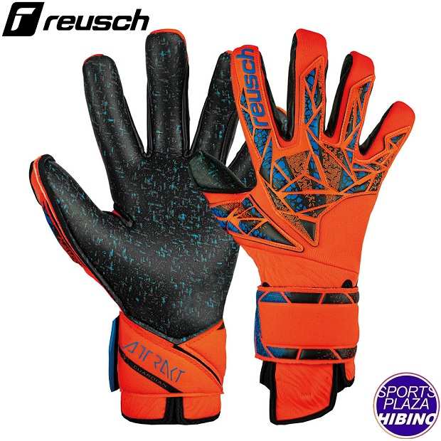 ロイシュ(reusch) サッカー アトラクト フュージョン ガーディアン キーパーグラブ (24aw) ハイパーオレンジ/エレクトリックブルー/ブラック 54...
