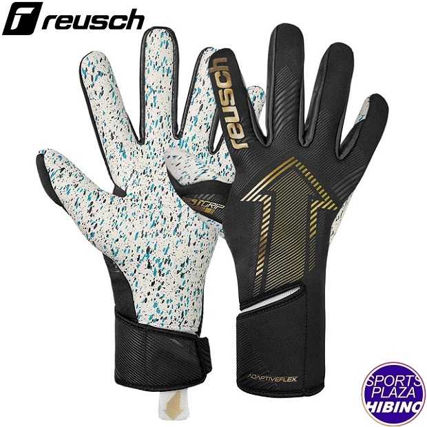 ロイシュ(reusch) サッカー ファストグリップ フュージョン キーパーグラブ (25ss) ブラック/ゴールド 5570900-7707