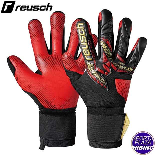 ロイシュ(reusch) サッカー アトラクト ゴールドX グループリント キーパーグラブ (25ss) ブラック/ゴールド/ファイアリーレッド 5570974...