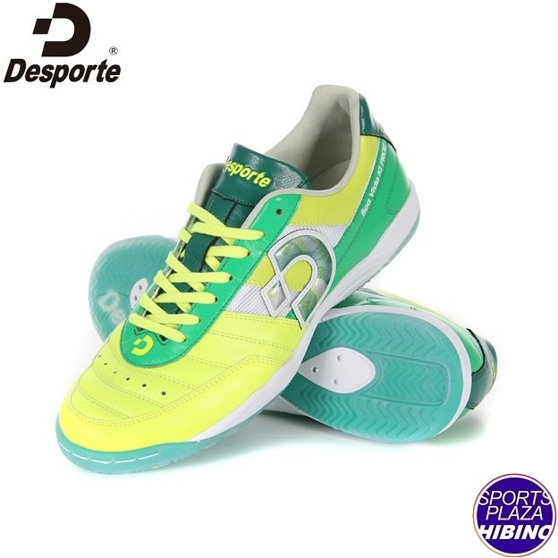 デスポルチ(Desporte) フットサルシューズ ボアビスタ KI PRO2 LTD (24aw) インドアコートシューズ イエロー×グリーン DS-2033-F-YEL×KG-CAMO