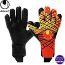 ウールシュポルト(uhlsport) サッカー ファイアエディション ウルトラグリップ ハーフネガティブ キーパーグラブ (24aw) フローレッド×フローイエ...