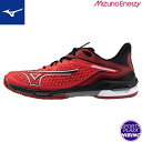 ミズノ(mizuno) テニスシューズ WAVE EXCEED TOUR 6 AC ウエーブエクシードツアー (24ss) オールコート用 レッド×ホワイト×ブ...