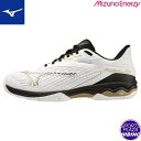 ミズノ(mizuno) テニスシューズ ウエーブエクシードライト 2 SW OC (23aw) ホワイト×ゴールド×ブラック 61GB231909【SS2506】
