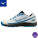 ミズノ(mizuno) テニスシューズ BREAK SHOT 4 WIDE OC ブレイクショット (23ss) クレー・砂入り人工芝コート用 ホワイト×ブルー...