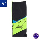 ミズノ(mizuno) テニス COR02v ラケットバッグ 2本入れ (23ss) ポケット付き ブラック×ライム 63JD300494