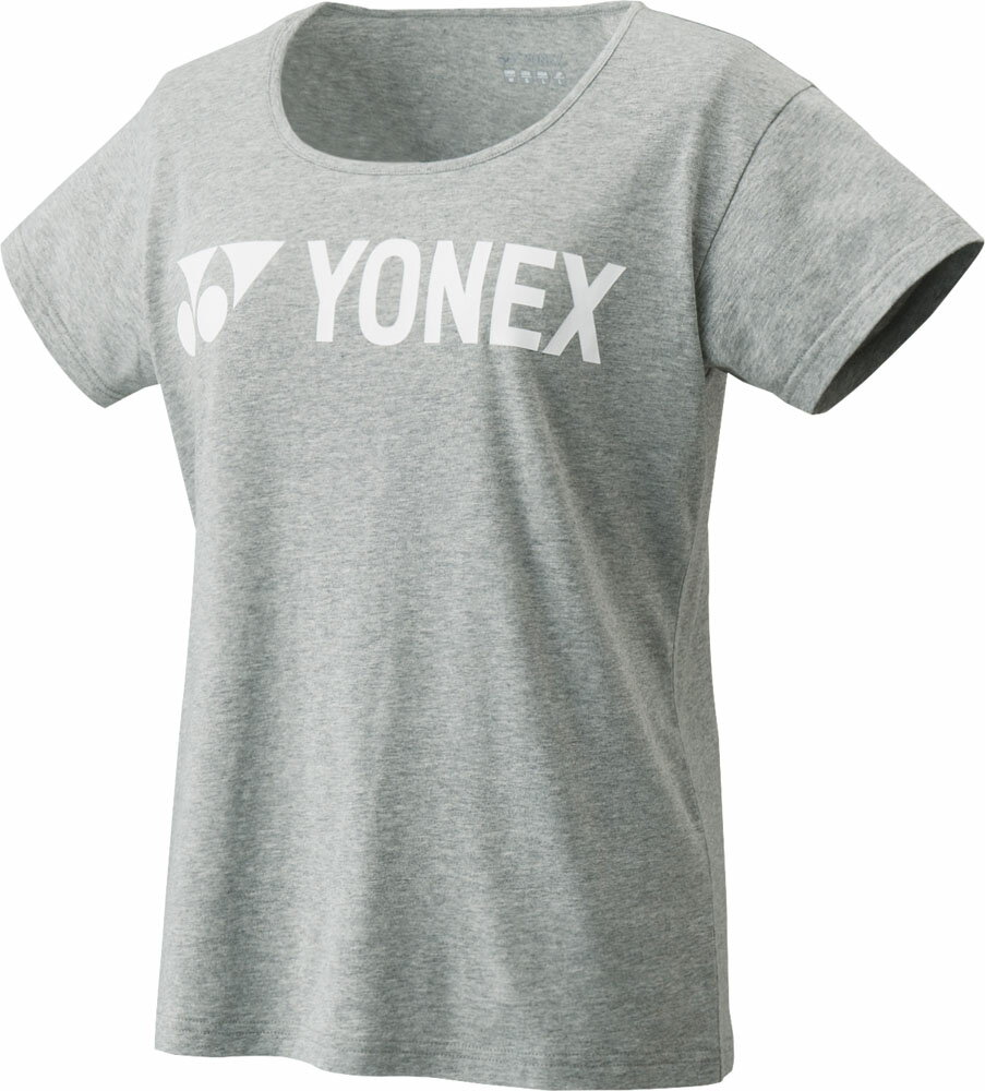 【ネコポスOK】YONEX（ヨネックス）ウィメンズTシャツテニス/ソフトテニス/バドミントン/半袖Tシャツ/レディース/女性用/グレー(17SS)[16275-010]【ss2209】【DEAL】【P50904】