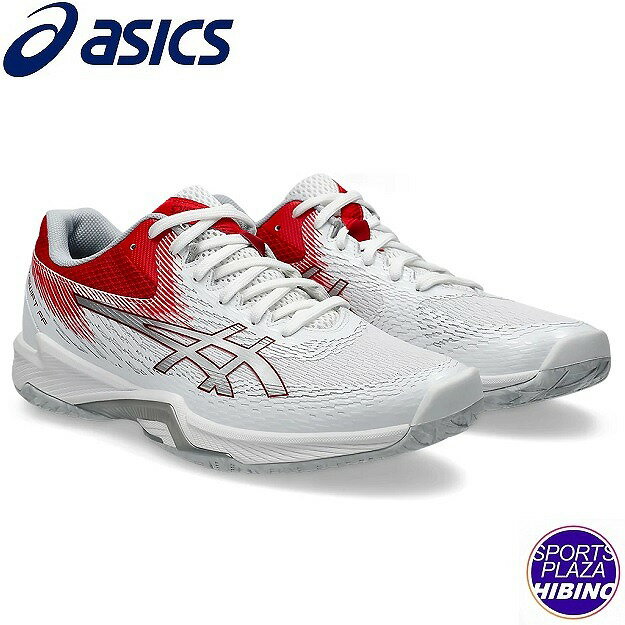 アシックス(asics) バレーボールシューズ V-SWIFT FF 4 メンズ ユニセックス (24ss) White/Classic Red 1053A066-101