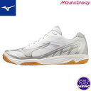ミズノ(mizuno) バレーボールシューズ MIZUNO FLY ミズノフライ シューズ (23ss) ホワイト×シルバー×ゴールド V1GA233009