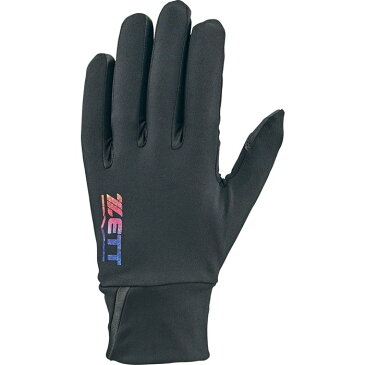 【ネコポスOK】ゼット(ZETT)防寒用手袋 防寒用ライトトレーニング ジュニア用(19aw)ブラック×ブラック BG283J-1919