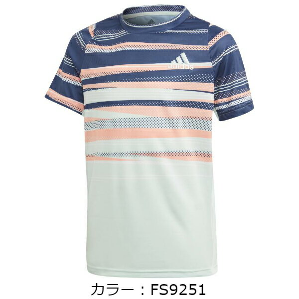 アディダス(adidas) FREELIFT Tee Aero.RDY Boys シャツ (20SS) テックインディゴ/ダッシュグリーン/チョークコーラル GUU44-FS9251【】【SS2403】