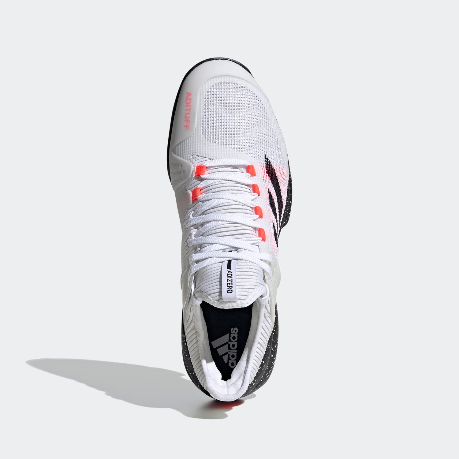 アディダス (adidas) テニスシューズ ウーバーソニック 2 ハードコート テニス / UBERSONIC 2 HARD COURT メンズ (20aw) フットウェアホワイト/コアブラック/シグナルピンク FW0067【SS2206】