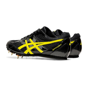 アシックス(asics) EFFORT MK シューズ メンズ レディース ユニセックス (21ss) ブラック/ユズ オールウェザー/土トラック兼用 1091a014-002