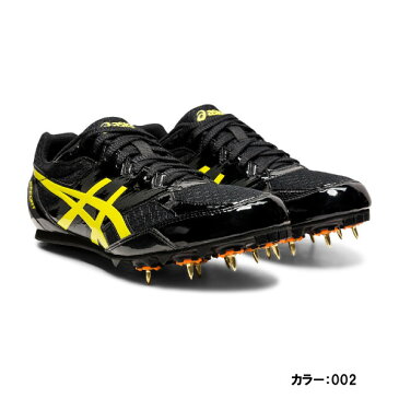 アシックス(asics) EFFORT MK シューズ メンズ レディース ユニセックス (21ss) ブラック/ユズ オールウェザー/土トラック兼用 1091a014-002